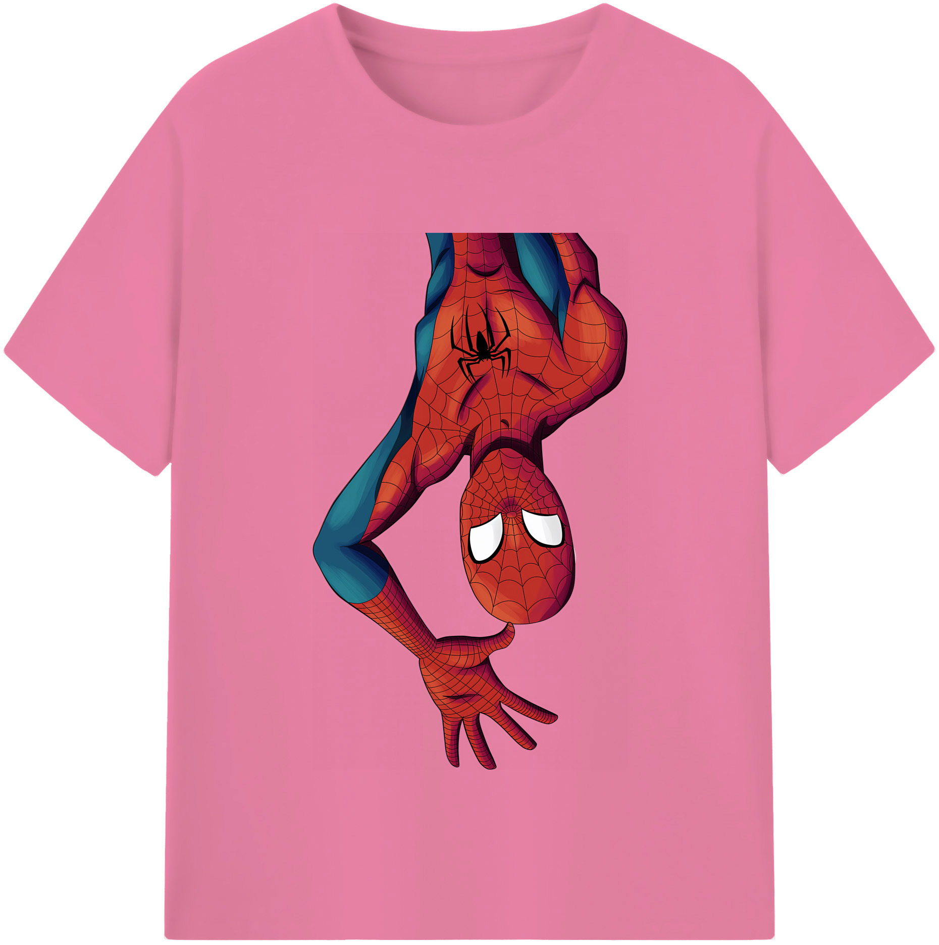 （画像用） Spider Man スパイダーマン 綿100％半袖Tシャツ（フロントプリント）